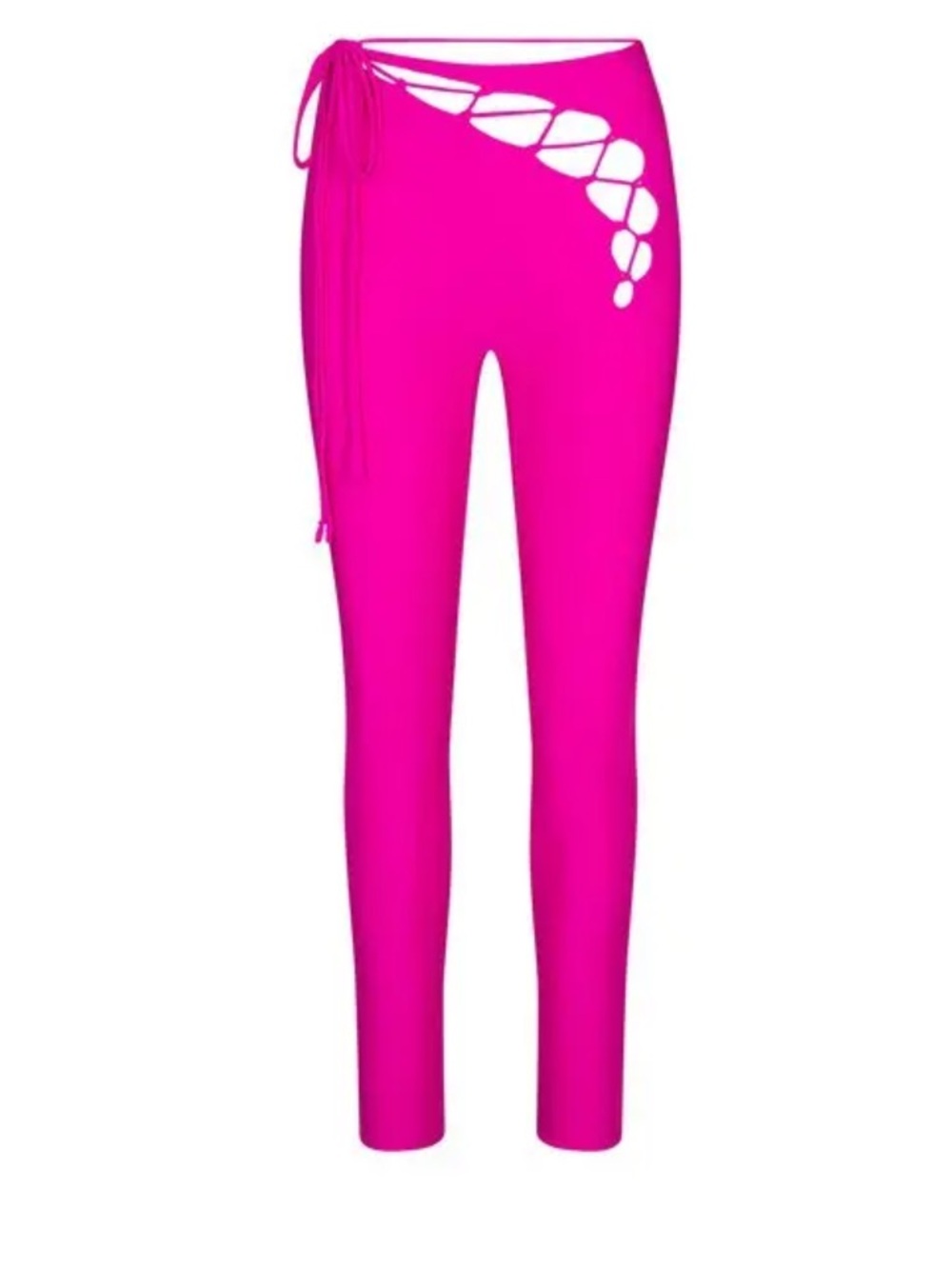 SKIMS Hot Pink Nylon & Spandex Stretch Lace Up Leggings Pants Sz. 3X